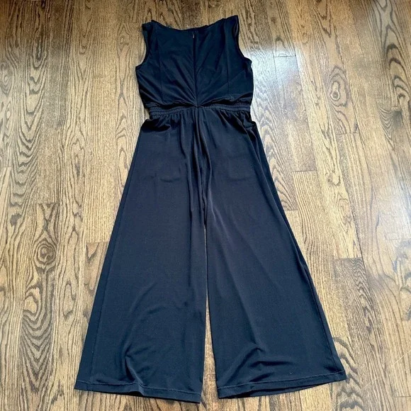 Vince‎ Camuto Black Sleeveless Wide Leg Jumpsuit Pantsuit - Picture 13 of 16